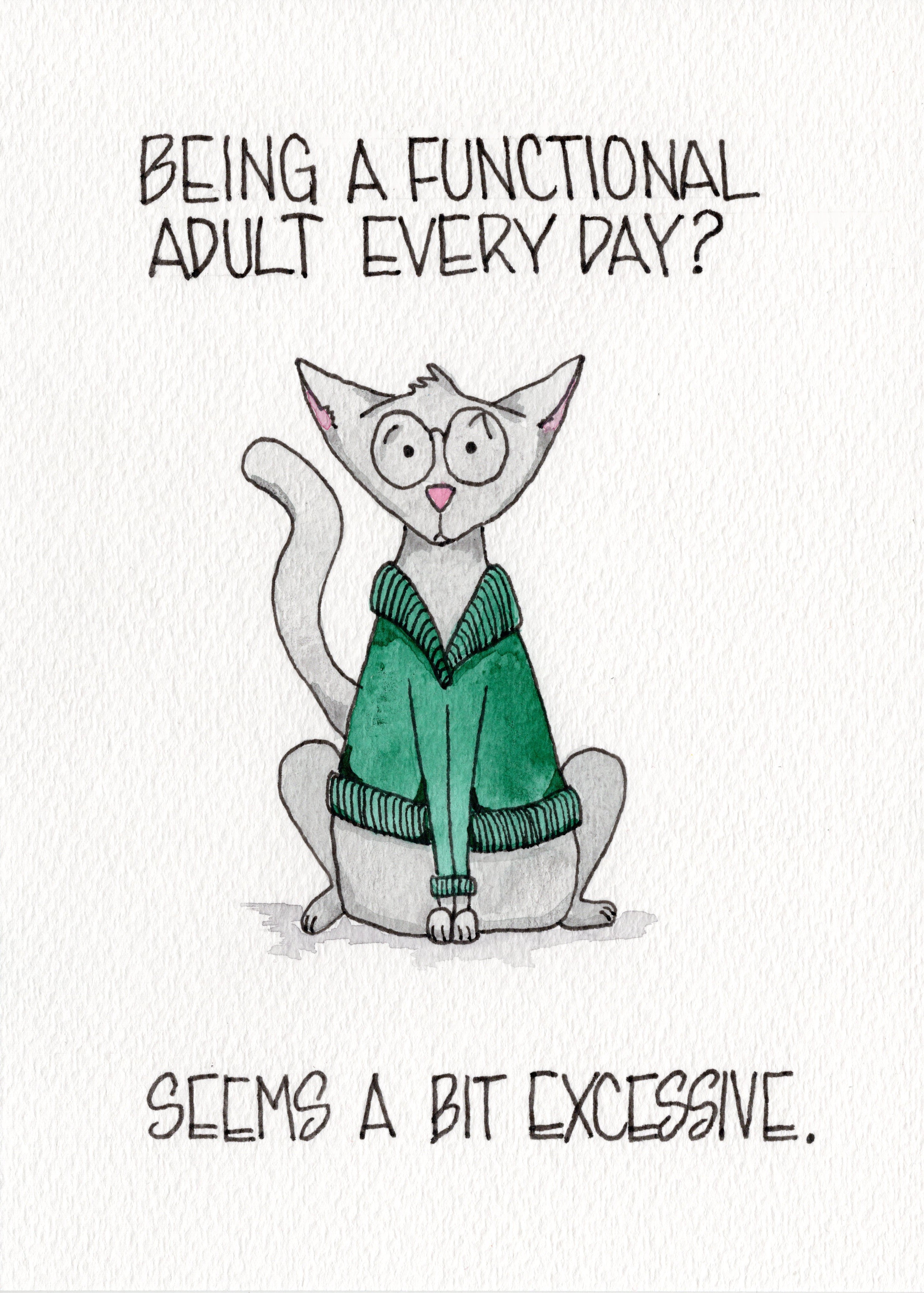 Card - Excessive adulting