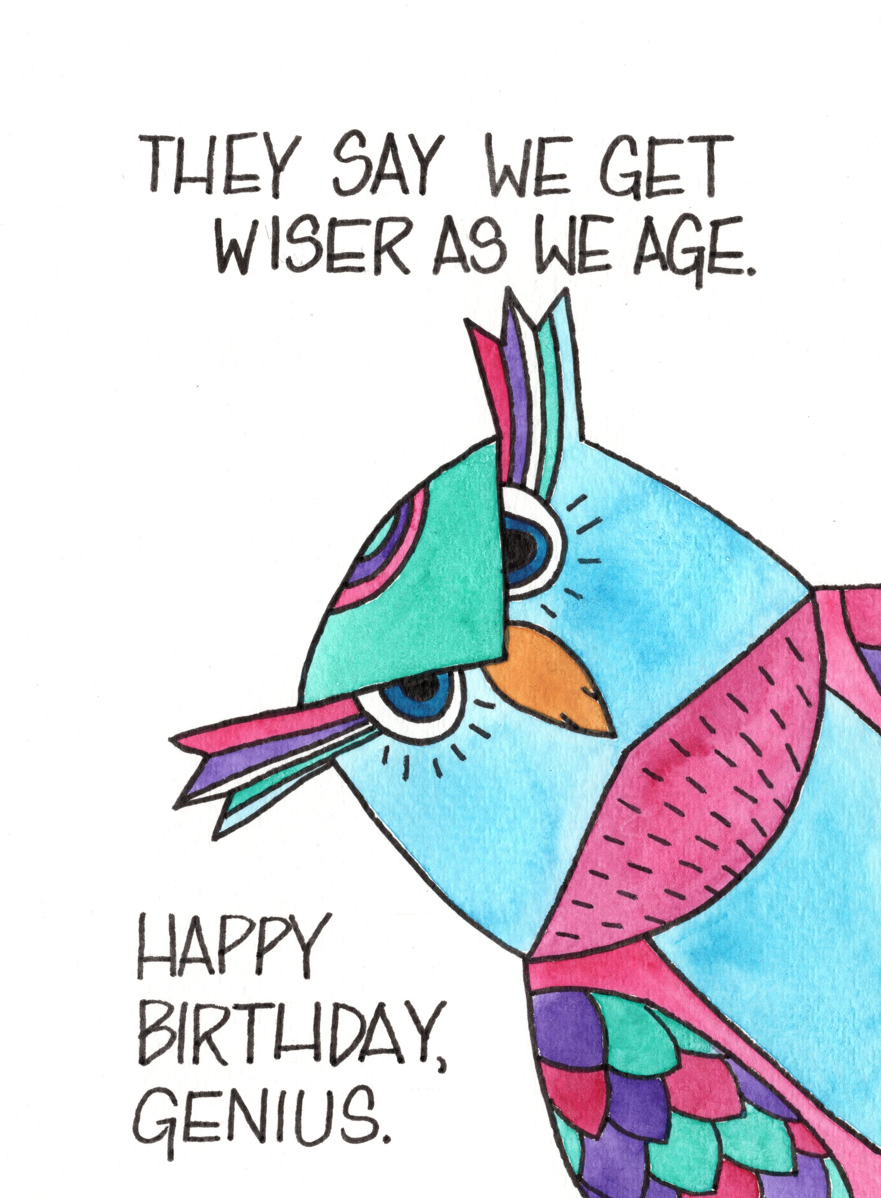 Birthday - Wise owl